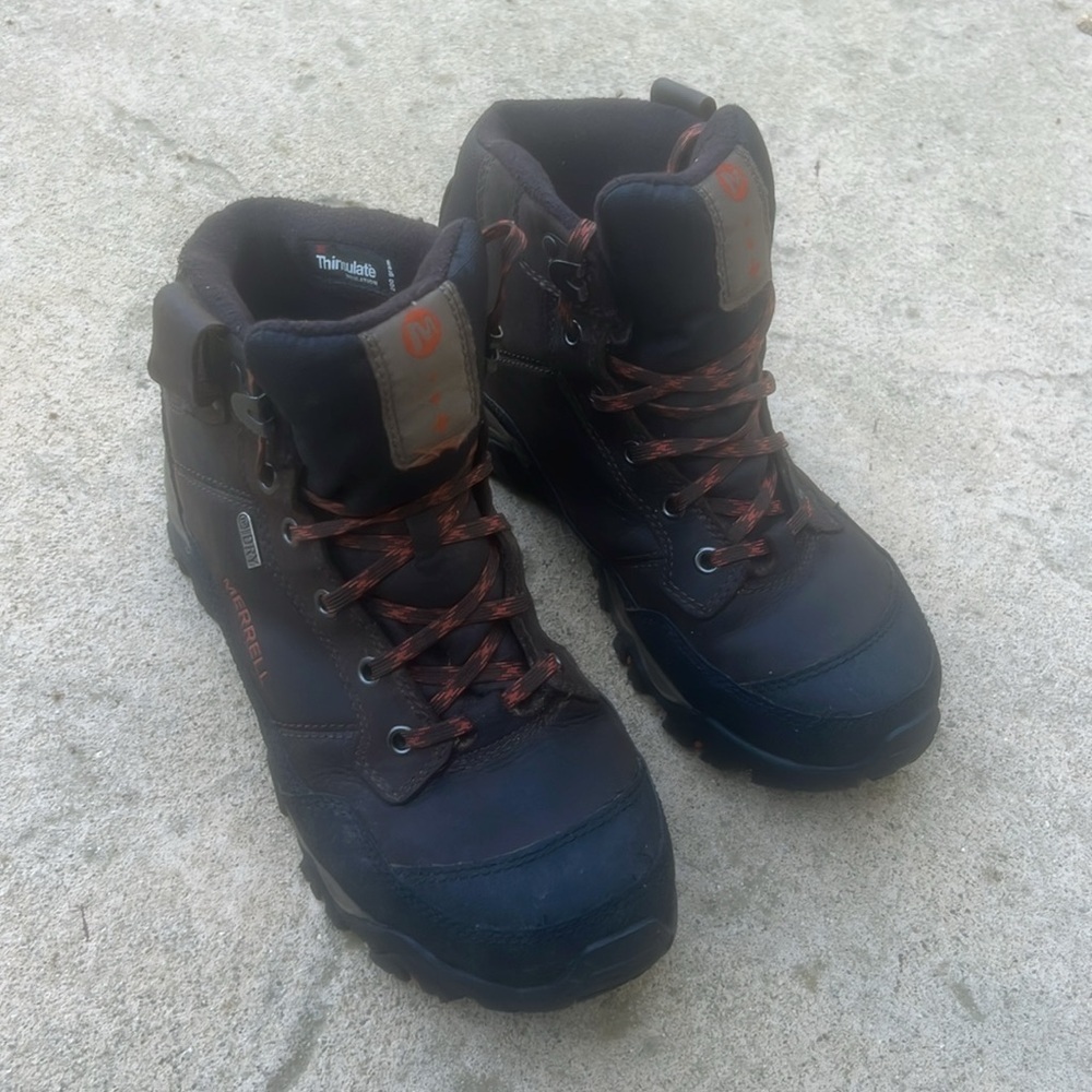 Merrell Polarand Rove Waterproof Men's Brown/Black Hiking Boots Size 8